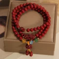 Red Cinnabar Pixiu Bracelet - Protection & Wealth Shield