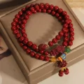 Red Cinnabar Pixiu Bracelet - Protection & Wealth Shield
