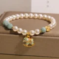 Blue Jadeite & Pearl Horse Bracelet - Peace & 2026 Luck