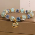 Blue Candy Agate Horse Bracelet - Glow Liuli for Peace