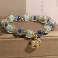 Blue Candy Agate Horse Bracelet - Glow Liuli for Peace