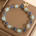Blue Candy Agate Horse Bracelet - Glow Liuli for Peace