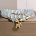 Blue Cat's Eye Horse Bracelet - Peace & Intuition Amulet