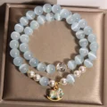 Blue Cat's Eye Horse Bracelet - Peace & Intuition Amulet