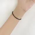 Black Tourmaline Dainty Bracelet - 2mm Protection Shield - Image 5