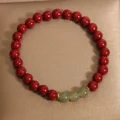 Cinnabar & Jade Minimalist Bracelet - Spiritual Protection Gift