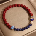 Cinnabar & Lapis Lazuli Koi Bracelet - Prosperity & Protection - Image 4