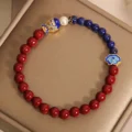 Cinnabar & Lapis Lazuli Koi Bracelet - Prosperity & Protection - Image 2