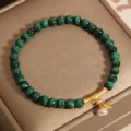 Malachite Bamboo Bracelet - Healing Energy & Prosperity - Image 5