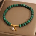 Malachite Bamboo Bracelet - Healing Energy & Prosperity - Image 4