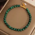 Malachite Bamboo Bracelet - Healing Energy & Prosperity - Image 2
