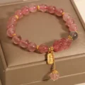 Strawberry Quartz Bracelet - Pink Pixiu for Love & Wealth - Image 4