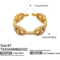 Tanfog 18K Gold Plated Stainless Steel Jewelry Set | Tarnish-Free CZ Link Collection - Image 5