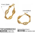 Tanfog 18K Gold Plated Stainless Steel Jewelry Set | Tarnish-Free CZ Link Collection - Image 4