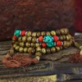 Tanfog Authentic Yak Bone 108 Mala Beads Hand-Strung Tibetan Prayer Bracelet