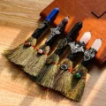 Tanfog Handcrafted Crystal Witch Besom | Spiritual Altar Broom Decor - Image 2