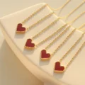 Tanfog Minimalist Red Heart Necklace | Tarnish-Free Titanium Steel Jewelry - Image 3