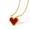 Tanfog Minimalist Red Heart Necklace | Tarnish-Free Titanium Steel Jewelry - Image 4