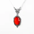 Tanfog Vintage Red Quartz Butterfly Necklace | Gothic Unisex Medallion Pendant - Image 5