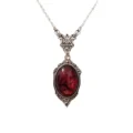 Tanfog Vintage Red Quartz Butterfly Necklace | Gothic Unisex Medallion Pendant - Image 3